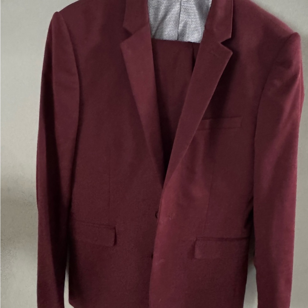 Express Maroon Blazer and Pants for Men